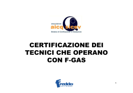 certificazione dei tecnici che operano con f-gas
