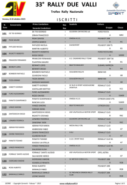 iscritti - Rally Due Valli