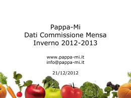 Pappa-Mi Dati Commissione Mensa Inverno 2012-2013