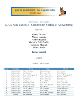 SAS Sede Centrale - Campionato Sociale di Allevamento