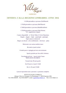 Scarica l`allegato PDF - Cral Regione Lombardia
