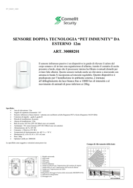 SENSORE DOPPIA TECNOLOGIA &ldquo;PET IMMUNITY&rdquo; DA