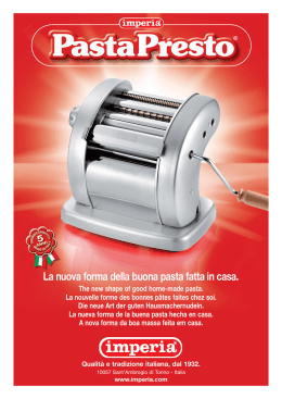 PDF brochure - PastaPresto manuale
