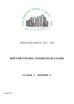 Documento del 15 maggio classe VC - Le scuole della provincia di