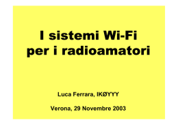Sistemi Wi-Fi per Radioamatori