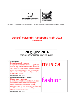 Venerdi Piacentini 2014