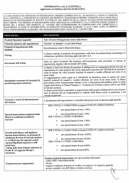 Informativa negoziazione mercato secondario