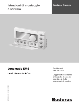 Istruzioni di montaggio e servizio Logamatic EMS