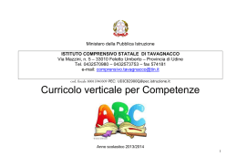 Curricolo verticale per Competenze