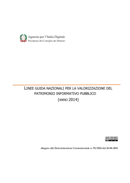 Linee Guida per la Valorizzazione del Patrimonio Informativo Pubblico