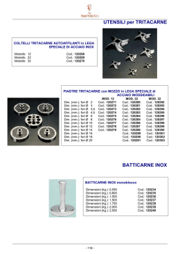 UTENSILI per TRITACARNE BATTICARNE INOX