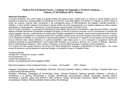 Padova - Societ&agrave; Italiana di Neonatologia