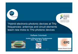 &ldquo;Hybrid electronic-photonic devices at THz frequencies: antennas