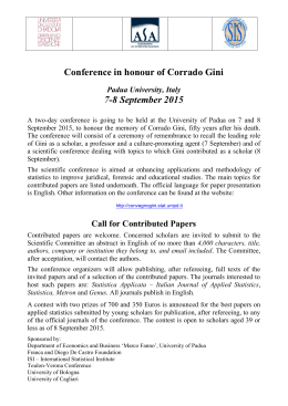 Call for papers (pdf in italiano)