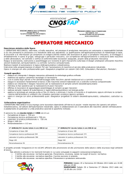 Operatore meccanico - Cnos Perugia -Marsciano