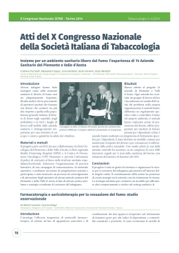 studio osservazionale - Società Italiana di Tabaccologia