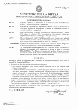direz-ion e generale per il personale militare il vice