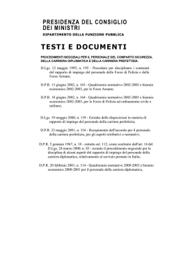 Testi e documenti  - Dipartimento Funzione Pubblica