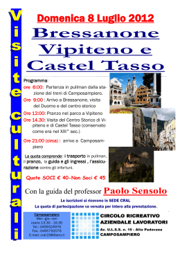 Bressanone Vipiteno e Castel Tasso