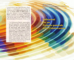 Indicazioni per un Progetto pastorale della