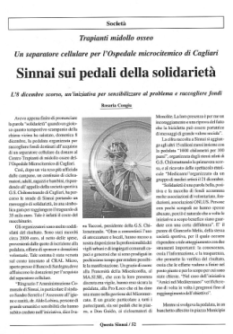 Sinnai sui pedali della solidarietà - maggio 2002