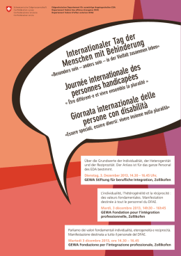 Journ&eacute;e internationale des personnes handicap&eacute;es
