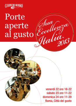 il programma - Gambero Rosso