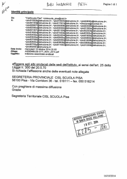 Assemblea Cisl-Uil-Snals del 31 ottobre 2014