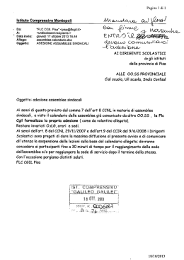 Adesione assemblee sindacali - Istituto Comprensivo "Galileo Galilei"