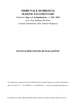 tribunale di brescia sezione fallimentare
