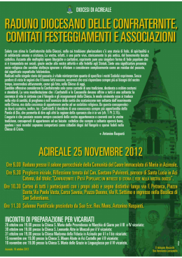raduno diocesano delle confraternite. comitati festeggianienti