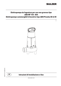 Elettropompa da fognatura per uso non gravoso tipo ABS