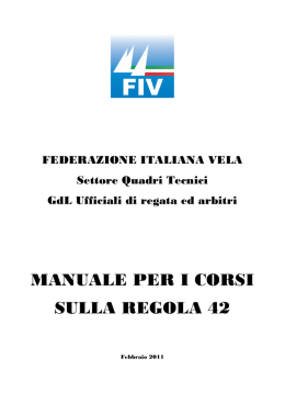 MANUALE PER I CORSI SULLA REGOLA 42