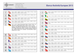 Elenco festività Europee 2013