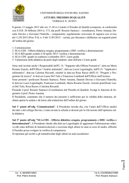 Verbale 13 maggio 2015 - Universit&agrave; degli Studi del Sannio
