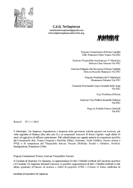 Dossier - il CdQ Tor Sapienza a