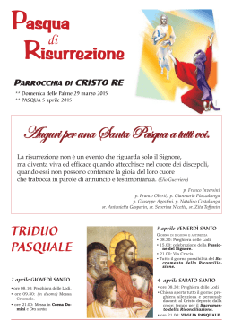 n.12 - PASQUA - Parrocchia Cristo Re Milano