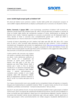 snom: risultati degli europei gratis sui telefoni VoIP