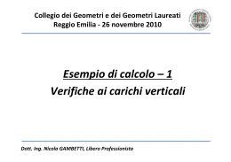 Esercizio carichi verticali - Geometri della Provincia di Reggio Emilia