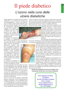 Il piede diabetico - Società Scientifica di Ossigeno Ozono Terapia