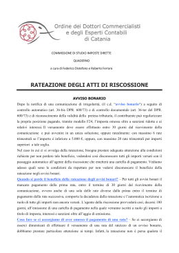 Rateazione degli atti di riscossione application/octet