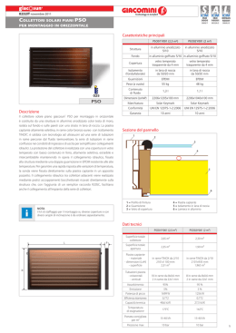 collettore solare piano pso per montaggio orizzontale