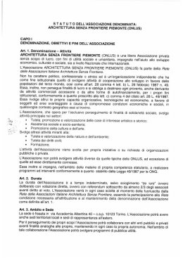 Statuto - ASF Piemonte Onlus