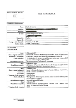 CV - Istituto Neurologico Carlo Besta
