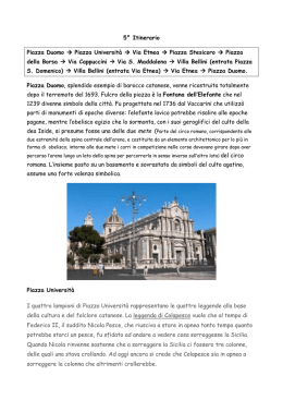 5° Itinerario Piazza Duomo → Piazza Università → Via