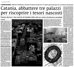 Catania, abbattere tre palazzi per riscoprire i tesori nascosti