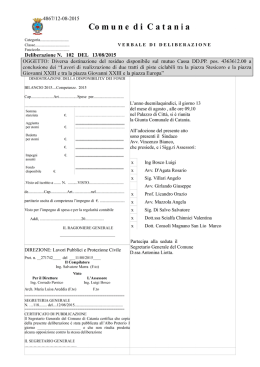 &ldquo;sistemazione&rdquo; del Tondo Gioeni Delib