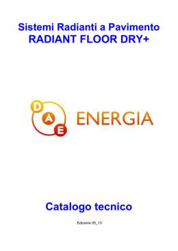 RADIANT FLOOR DRY+ Catalogo tecnico