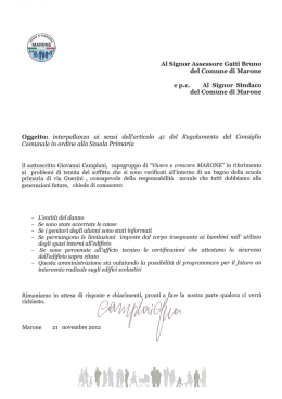 Interpellanze novembre 2012