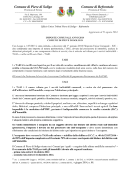 Informativa IMU/TASI 2014 - Comune di Pieve di Soligo